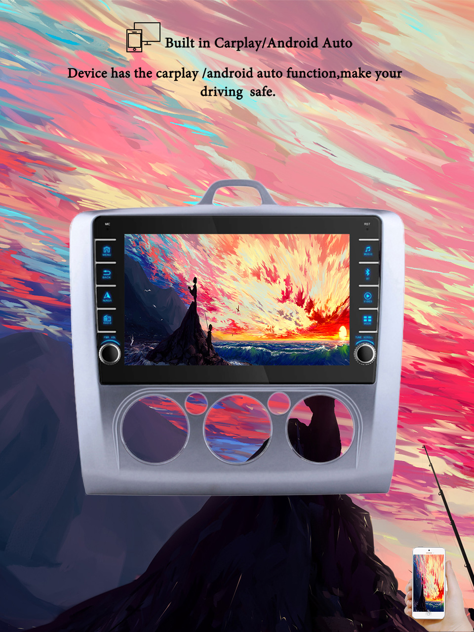 Tablet Danish Mobile & Accessories Faisalabad - 8G+128G Android 14 For Ford Focus