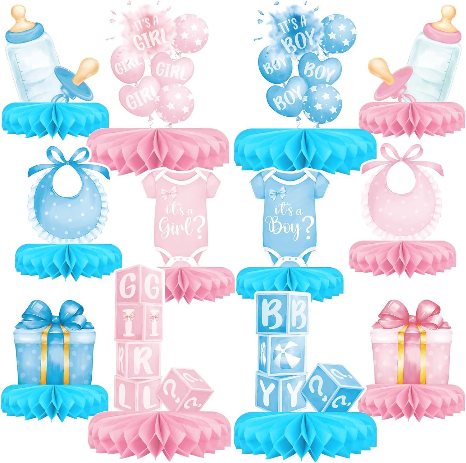 12PCS/Set Gender Reveal Honeyc - đánh giá và giá Tablet Accessories Kit