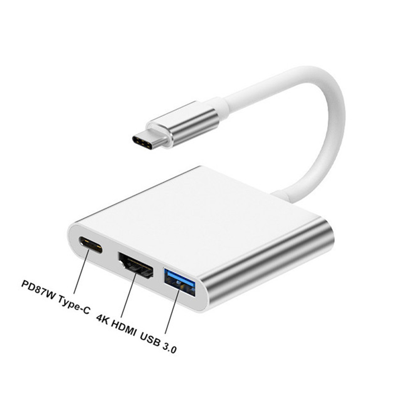 3 in 1 USB Type C Hub to 4K HD - đánh giá và giá Huawei Tablet Accessories