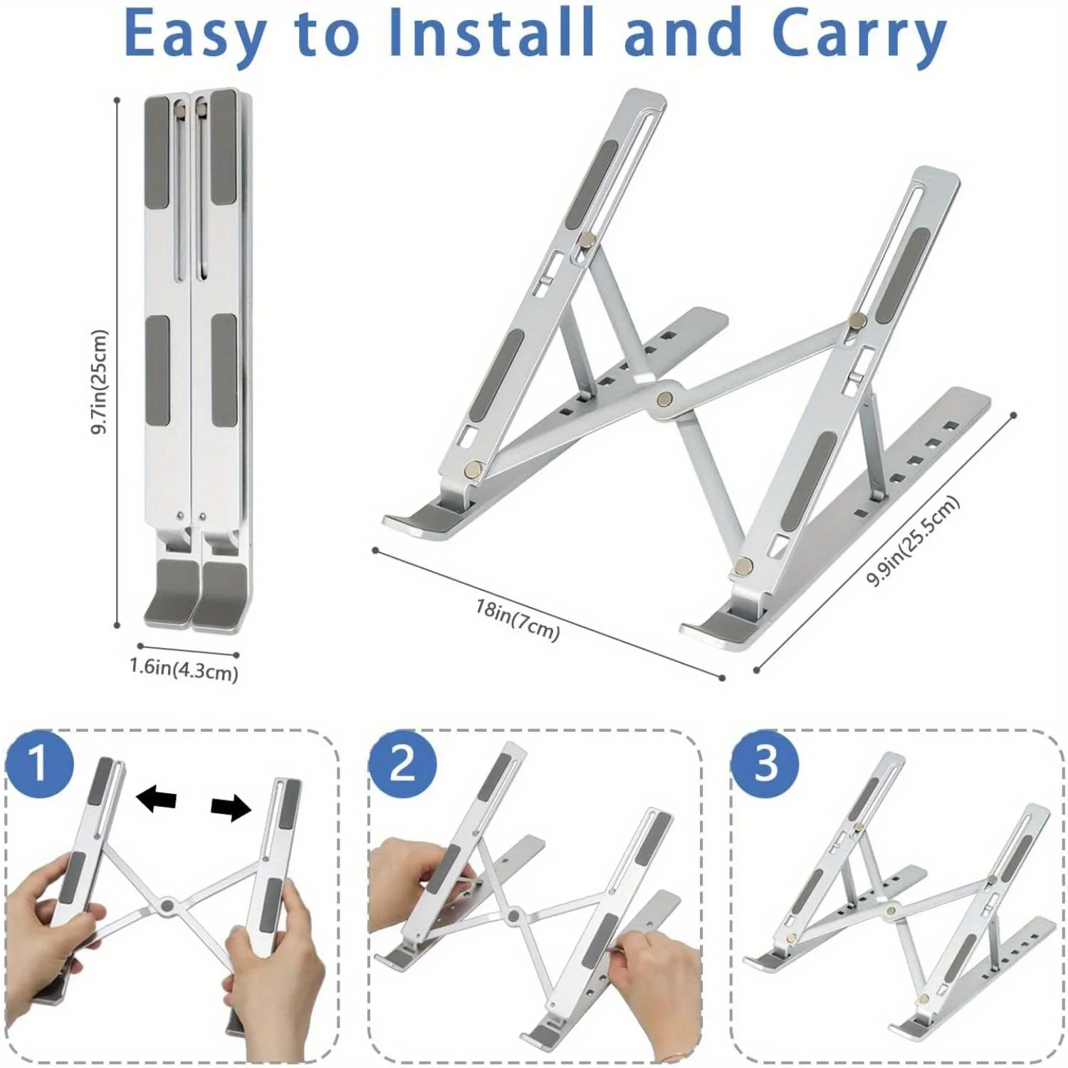 Foldable Aluminum Laptop Riser - đánh giá và giá Cooling Stand Tablet